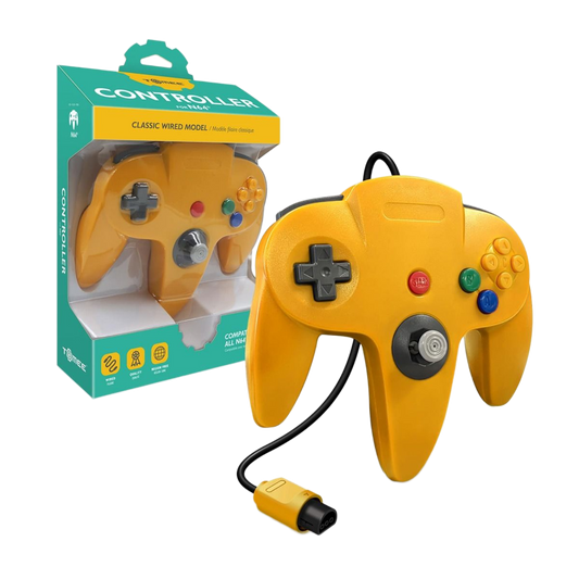Tomee N64®専用有線コントローラ【Yellow】
