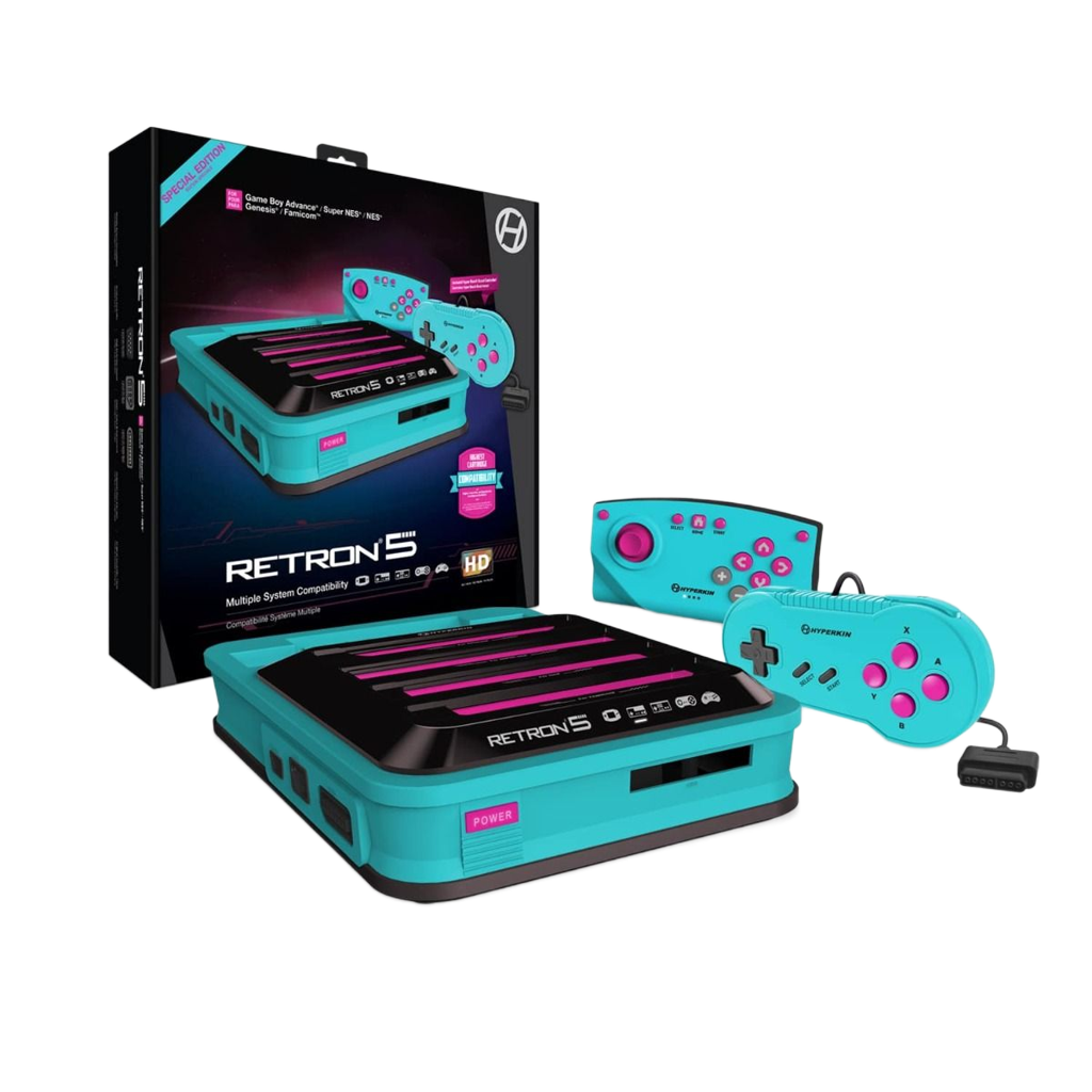 HYPERKIN RetroN 5 HDゲームコンソール　ハイパービーチ【9機種対応】｜HDMI出力対応・最大720p高画質｜セーブ機能・フィルター設定・Bluetoothコントローラー付
