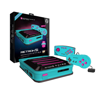 HYPERKIN RetroN 5 HDゲームコンソール　ハイパービーチ【9機種対応】｜HDMI出力対応・最大720p高画質｜セーブ機能・フィルター設定・Bluetoothコントローラー付
