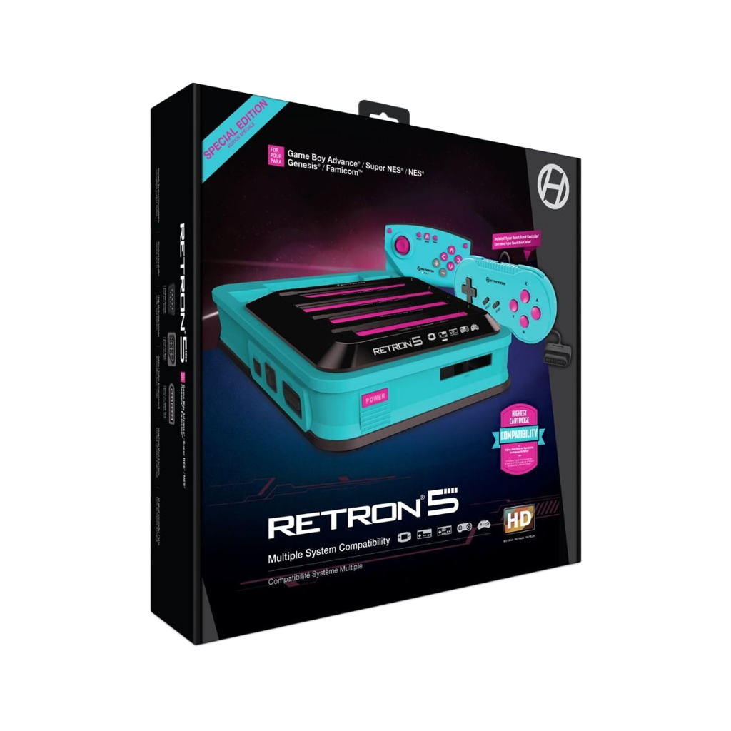 HYPERKIN RetroN 5 HDゲームコンソール　ハイパービーチ【9機種対応】｜HDMI出力対応・最大720p高画質｜セーブ機能・フィルター設定・Bluetoothコントローラー付