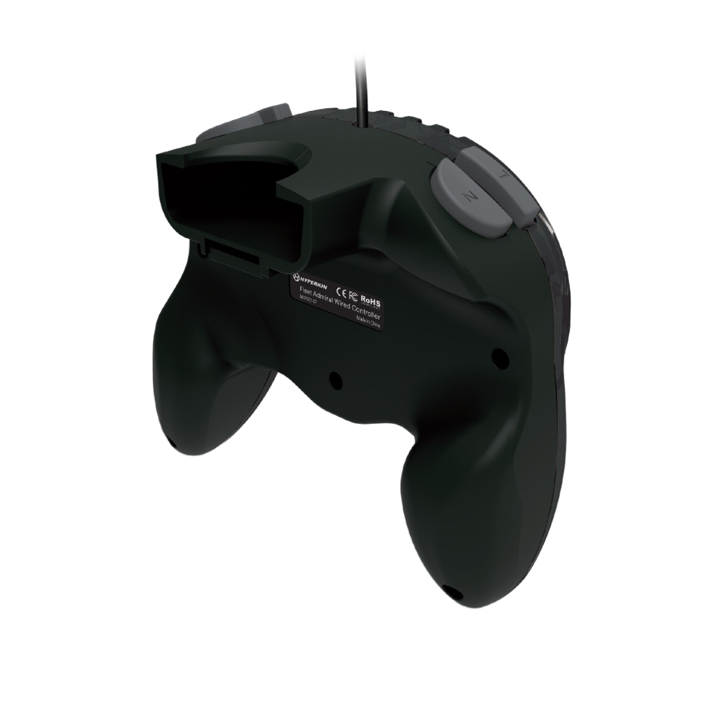 N64® 有線コントローラ オリジナルポート　ハイパキン　フリートアドミラル Hyperkin Fleet Admiral N64 Wired Controller スモークグレー