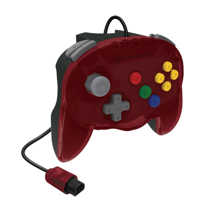 N64® 有線コントローラ オリジナルポート　ハイパキン　フリートアドミラル Hyperkin Fleet Admiral N64 Wired Controller レッド