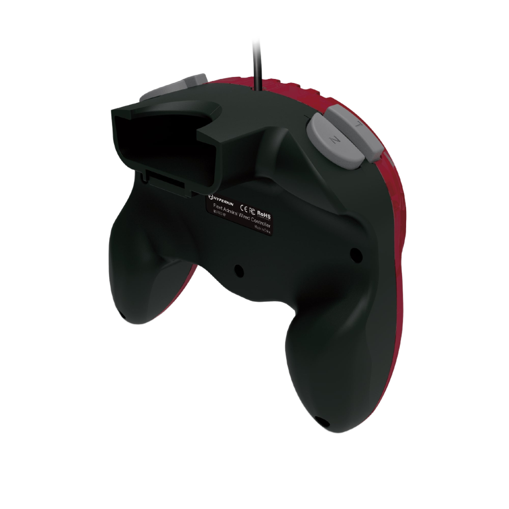 N64® 有線コントローラ オリジナルポート　ハイパキン　フリートアドミラル Hyperkin Fleet Admiral N64 Wired Controller レッド