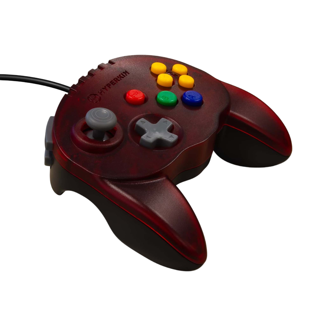 N64® 有線コントローラ オリジナルポート　ハイパキン　フリートアドミラル Hyperkin Fleet Admiral N64 Wired Controller レッド