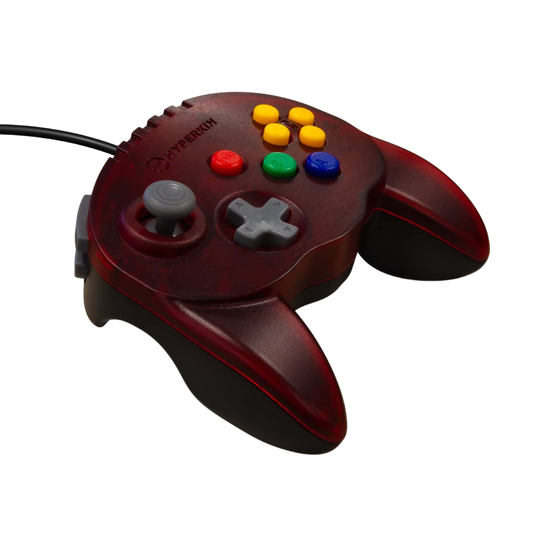 N64® 有線コントローラ オリジナルポート　ハイパキン　フリートアドミラル Hyperkin Fleet Admiral N64 Wired Controller レッド