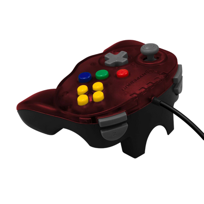 N64® 有線コントローラ オリジナルポート　ハイパキン　フリートアドミラル Hyperkin Fleet Admiral N64 Wired Controller レッド
