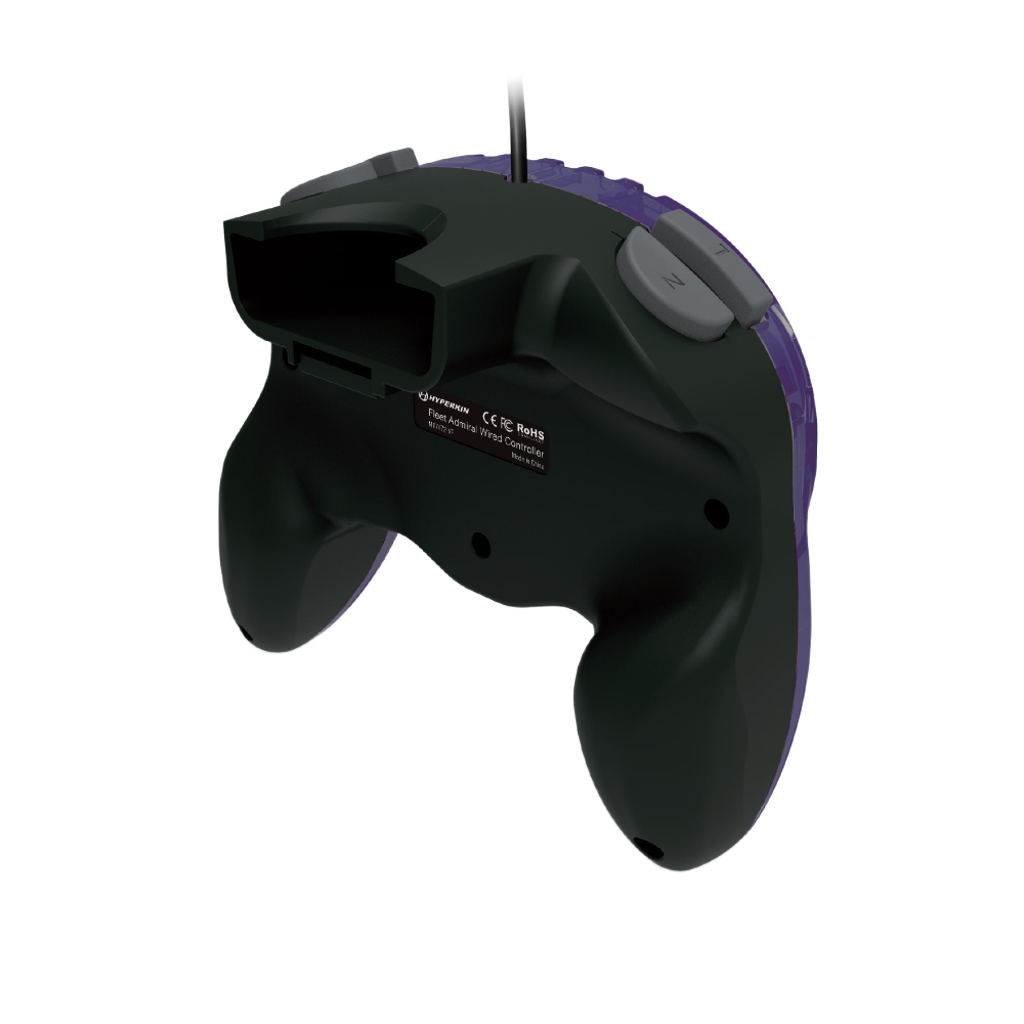 N64® 有線コントローラ オリジナルポート　ハイパキン　フリートアドミラル Hyperkin Fleet Admiral N64 Wired Controller パープル