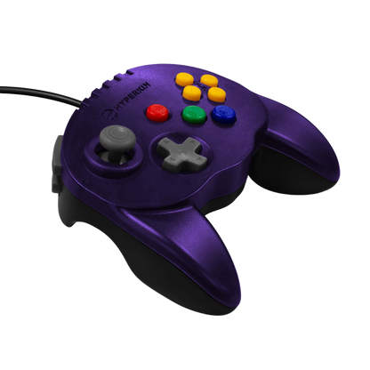 N64® 有線コントローラ オリジナルポート　ハイパキン　フリートアドミラル Hyperkin Fleet Admiral N64 Wired Controller パープル