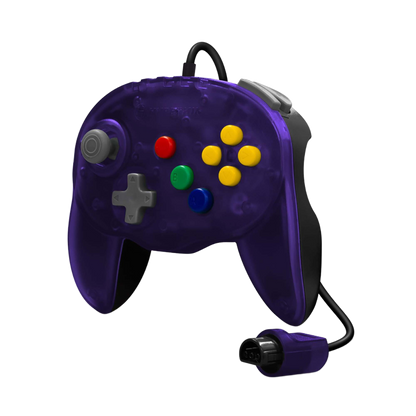 N64® 有線コントローラ オリジナルポート　ハイパキン　フリートアドミラル Hyperkin Fleet Admiral N64 Wired Controller パープル