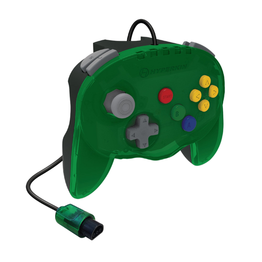 N64® 有線コントローラ オリジナルポート　ハイパキン　フリートアドミラル Hyperkin Fleet Admiral N64 Wired Controller グリーン