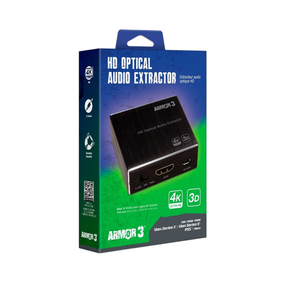 Armor3 HDMI音声分離器 - 光デジタル＆アナログ音声出力 | SPDIFトスリンク/3.5mmステレオ/HDMIパススルー対応 | AVサウンドレシーバー対応 | 5V/1A USB給電 (別売り)