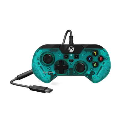 Hyperkin X91 有線コントローラー Xbox One/Series X|S/Windows 10/11 PC対応 公認ライセンス品 レトロデザイン プレミアムビルド 3.5mmヘッドセットジャック搭載 クリアグリーン