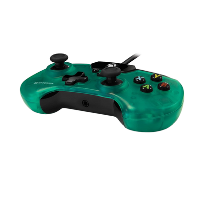 Hyperkin X91 有線コントローラー Xbox One/Series X|S/Windows 10/11 PC対応 公認ライセンス品 レトロデザイン プレミアムビルド 3.5mmヘッドセットジャック搭載 クリアグリーン