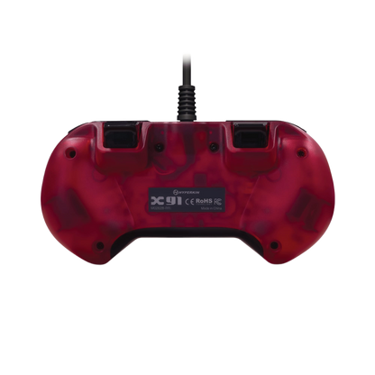 Hyperkin X91 有線コントローラー Xbox One/Series X|S/Windows 10/11 PC対応 公認ライセンス品 レトロデザイン プレミアムビルド 3.5mmヘッドセットジャック搭載 クリアレッド