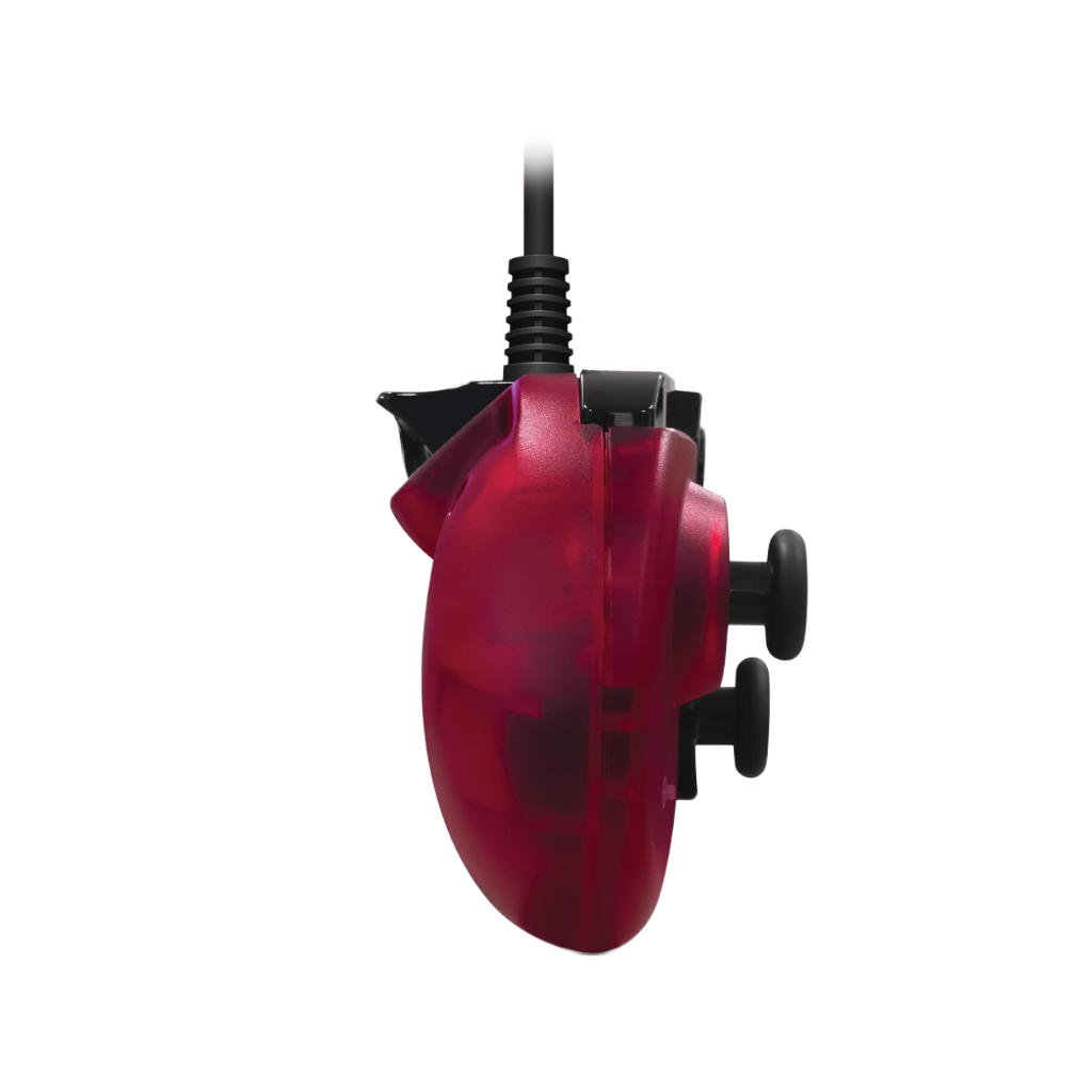 Hyperkin X91 有線コントローラー Xbox One/Series X|S/Windows 10/11 PC対応 公認ライセンス品 レトロデザイン プレミアムビルド 3.5mmヘッドセットジャック搭載 クリアレッド