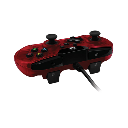 Hyperkin X91 有線コントローラー Xbox One/Series X|S/Windows 10/11 PC対応 公認ライセンス品 レトロデザイン プレミアムビルド 3.5mmヘッドセットジャック搭載 クリアレッド