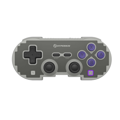 Hyperkin Pixel Art ワイヤレス コントローラー Switch/PC/スマホ対応 ホールエフェクトスティック搭載 Bluetooth 5.0/2.4GHz/有線接続 ドリフト防止 ターボ機能 レトログレー