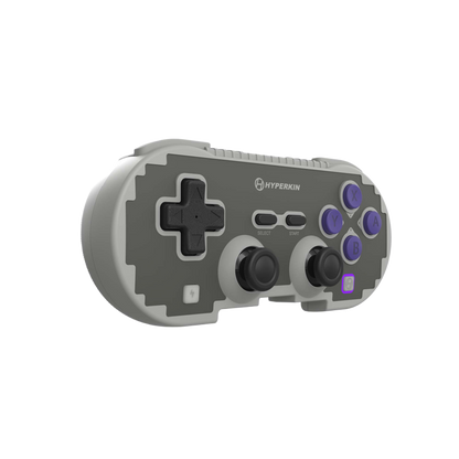 Hyperkin Pixel Art ワイヤレス コントローラー Switch/PC/スマホ対応 ホールエフェクトスティック搭載 Bluetooth 5.0/2.4GHz/有線接続 ドリフト防止 ターボ機能 レトログレー