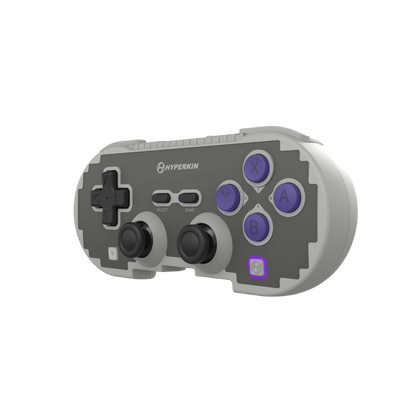 Hyperkin Pixel Art ワイヤレス コントローラー Switch/PC/スマホ対応 ホールエフェクトスティック搭載 Bluetooth 5.0/2.4GHz/有線接続 ドリフト防止 ターボ機能 レトログレー