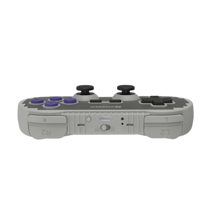 Hyperkin Pixel Art ワイヤレス コントローラー Switch/PC/スマホ対応 ホールエフェクトスティック搭載 Bluetooth 5.0/2.4GHz/有線接続 ドリフト防止 ターボ機能 レトログレー