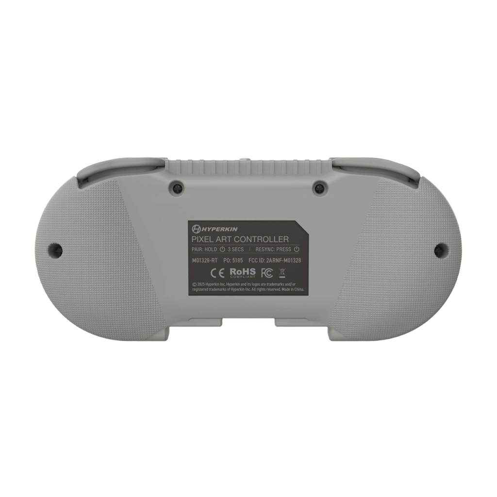 Hyperkin Pixel Art ワイヤレス コントローラー Switch/PC/スマホ対応 ホールエフェクトスティック搭載 Bluetooth 5.0/2.4GHz/有線接続 ドリフト防止 ターボ機能 レトログレー