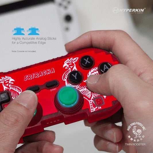Hyperkin 限定版 Bluetooth ワイヤレスコントローラー｜ピクセルアートデザイン＆公式Srirachaツインルースターモチーフ