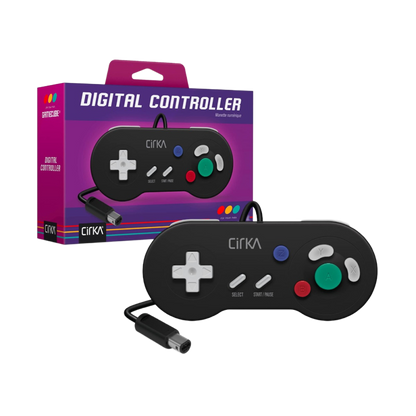 Hyperkin Cirka™ デジタルコントローラー for Nintendo GameCube™ (GC) - ブラック | レトロゲームアクセサリー | Wii™互換 対応 | 高品質サードパーティ製コントローラー
