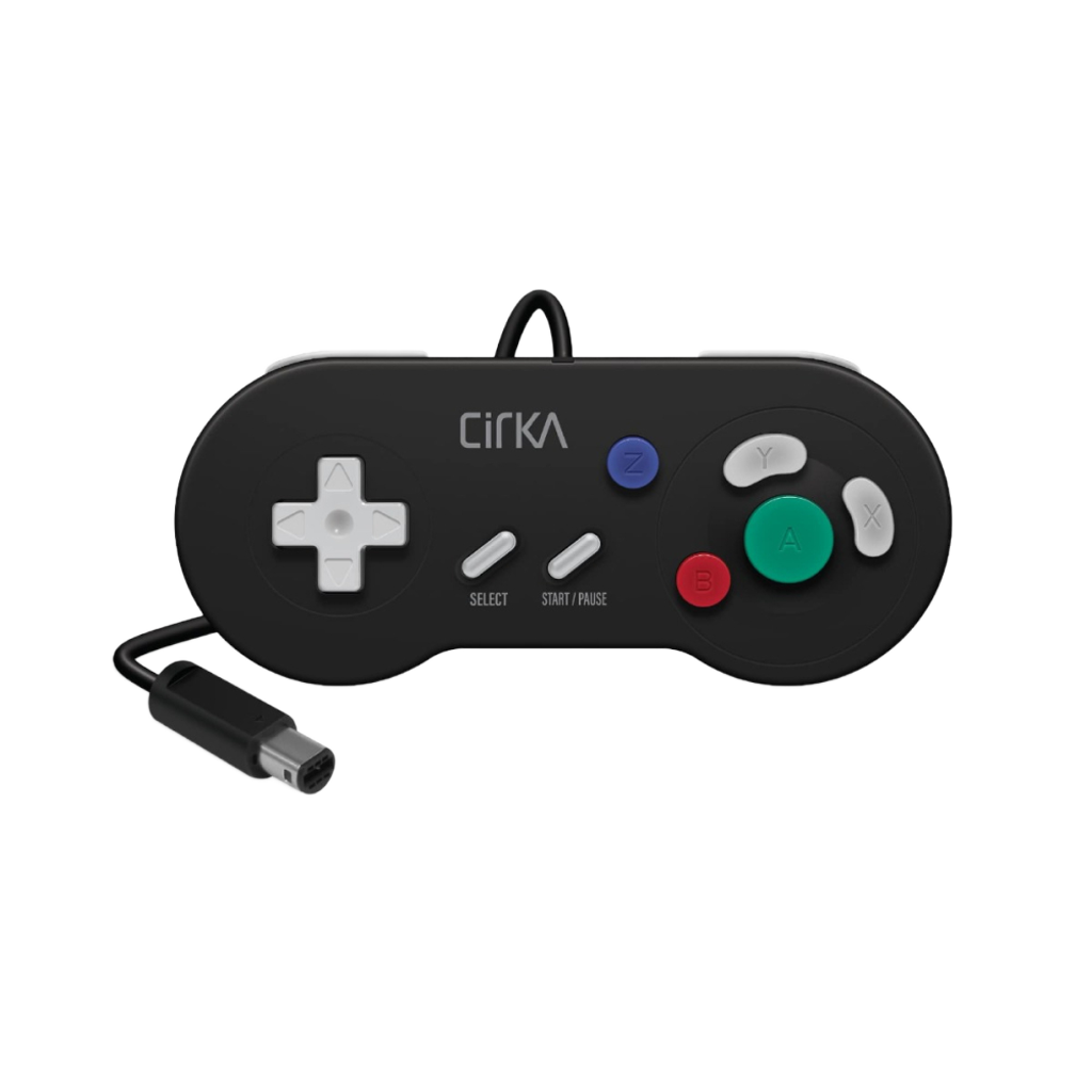 Hyperkin Cirka™ デジタルコントローラー for Nintendo GameCube™ (GC) - ブラック | レトロゲームアクセサリー | Wii™互換 対応 | 高品質サードパーティ製コントローラー