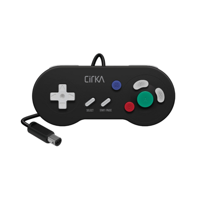 Hyperkin Cirka™ デジタルコントローラー for Nintendo GameCube™ (GC) - ブラック | レトロゲームアクセサリー | Wii™互換 対応 | 高品質サードパーティ製コントローラー