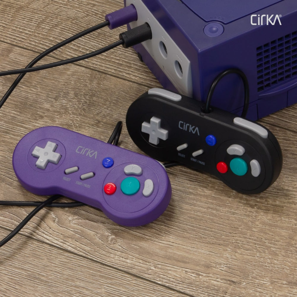 Hyperkin Cirka™ デジタルコントローラー for Nintendo GameCube™ (GC) - ブラック | レトロゲームアクセサリー | Wii™互換 対応 | 高品質サードパーティ製コントローラー