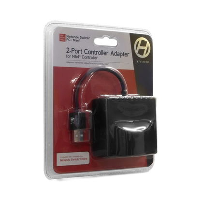 Hyperkin製 2ポート N64® コントローラー USBアダプター｜Nintendo Switch®・PC・Mac®対応｜オリジナルN64®コントローラーを現代のプラットフォームで使用可能