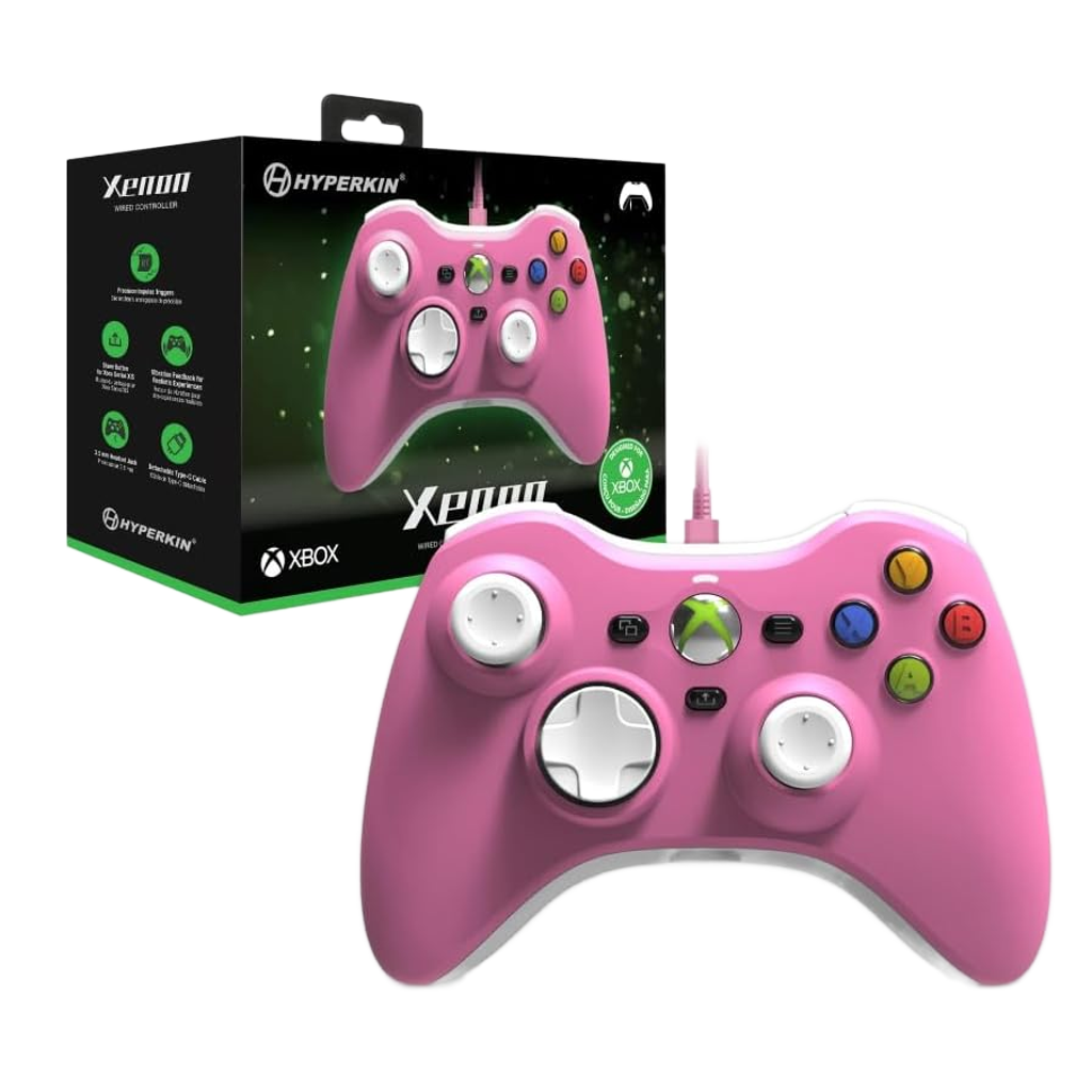 Hyperkin Xenon Wired Controller（ハイパーキン ゼノン 有線コントローラー）｜Xbox One/Xbox Series X・S/Windows10・11対応 Xbox公式ライセンス取得 着脱式USB Type-Cケーブル 3.5mmヘッドセットジャック搭載 高精度インパルストリガー 振動フィードバック 全5色