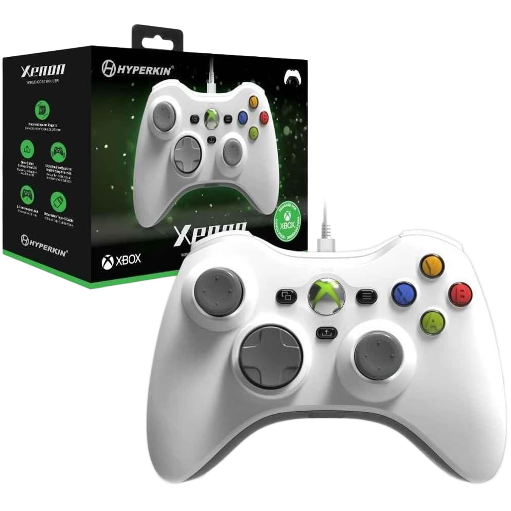 Hyperkin Xenon Wired Controller（ハイパーキン ゼノン 有線コントローラー）｜Xbox One/Xbox Series X・S/Windows10・11対応 Xbox公式ライセンス取得 着脱式USB Type-Cケーブル 3.5mmヘッドセットジャック搭載 高精度インパルストリガー 振動フィードバック 全5色