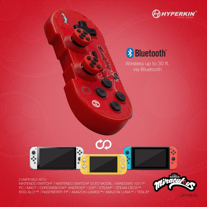 Hyperkin ピクセルアート Bluetooth コントローラー オフィシャル ミラキュラス エディション (Ladybug)