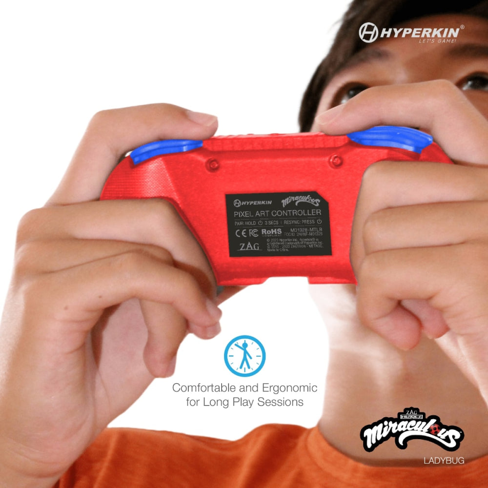 Hyperkin ピクセルアート Bluetooth コントローラー オフィシャル ミラキュラス エディション (Ladybug)
