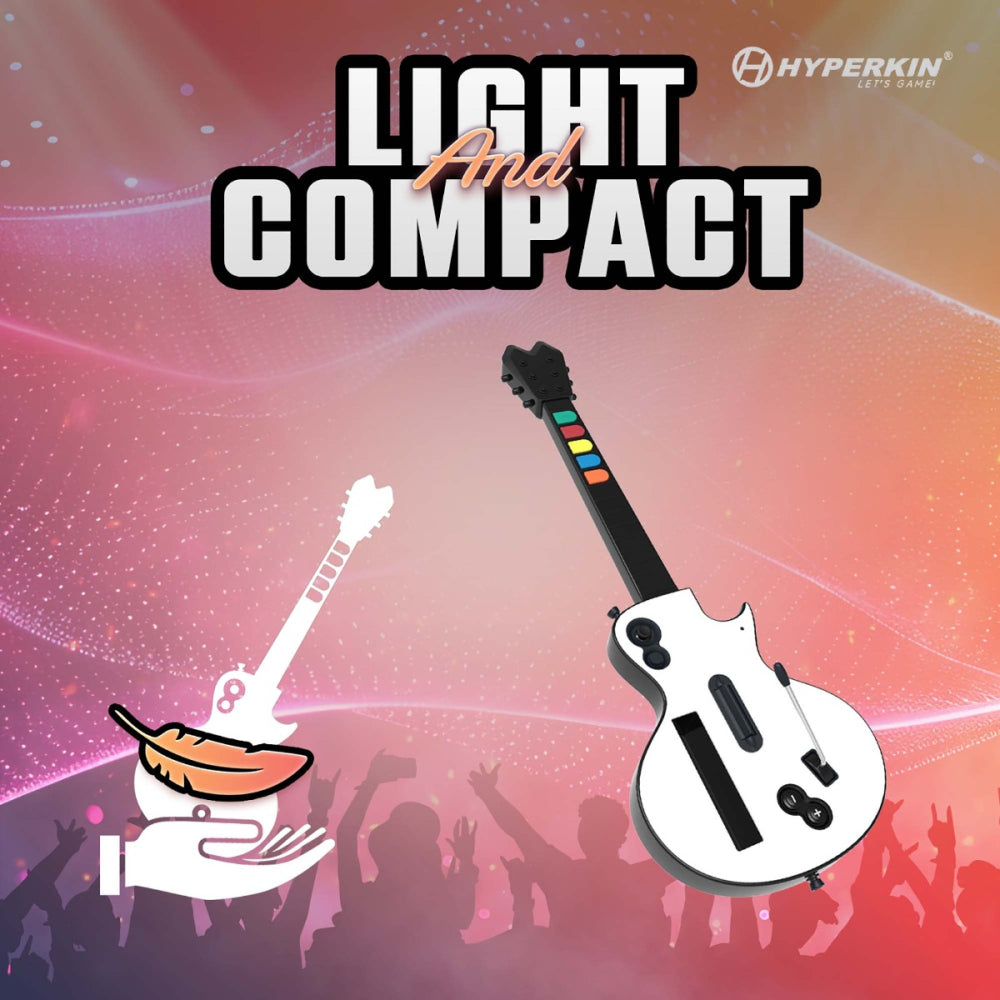 Hyperkin Hyper Strummer ワイヤレスギターコントローラー for Wii®｜リズムゲーム対応｜Guitar Hero™やRock Band™で本格プレイ｜Wii Remote™スロット搭載