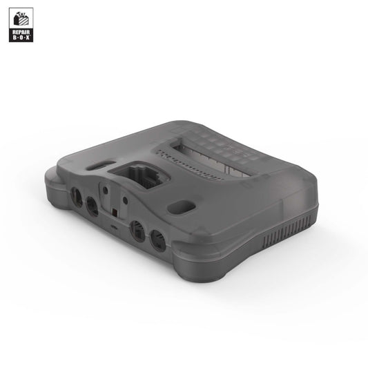 Hyperkin RepairBox カスタムカラー外装シェル スモークグレー｜N64™本体用交換ケースキット｜レトロゲーム機の修理・カスタマイズに最適｜ネジ・イジェクトパーツ付きフルセット【全3色】