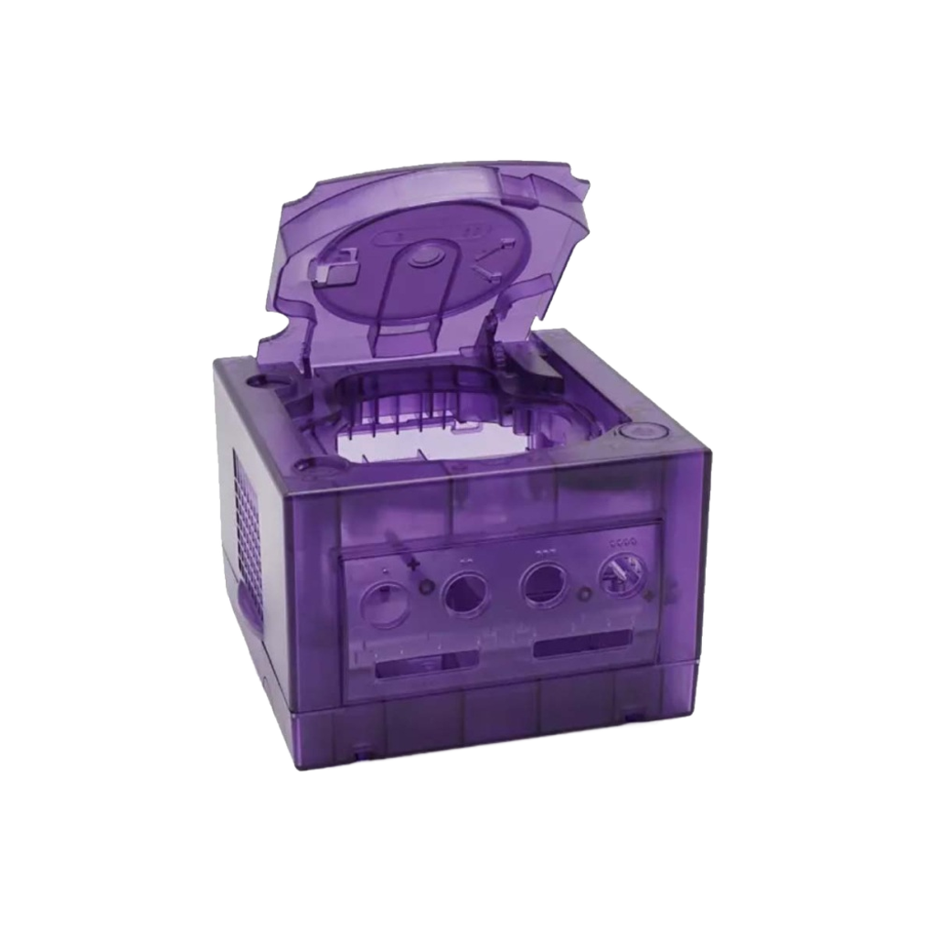 Hyperkin RepairBox カスタムカラーシェル パープル for GameCube™｜交換用 外装ケース｜レトロゲーム機 本体カスタマイズ・修理用｜ネジ・パーツ付きフルセット【全3色】