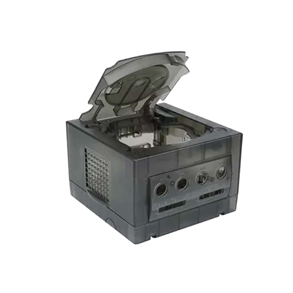 Hyperkin RepairBox カスタムカラーシェル スモークグレー for GameCube™｜交換用 外装ケース｜レトロゲーム機 本体カスタマイズ・修理用｜ネジ・パーツ付きフルセット【全3色】