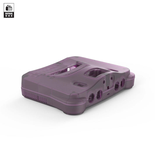 Hyperkin RepairBox カスタムカラー外装シェル パープル｜N64™本体用交換ケースキット｜レトロゲーム機の修理・カスタマイズに最適｜ネジ・イジェクトパーツ付きフルセット【全3色】
