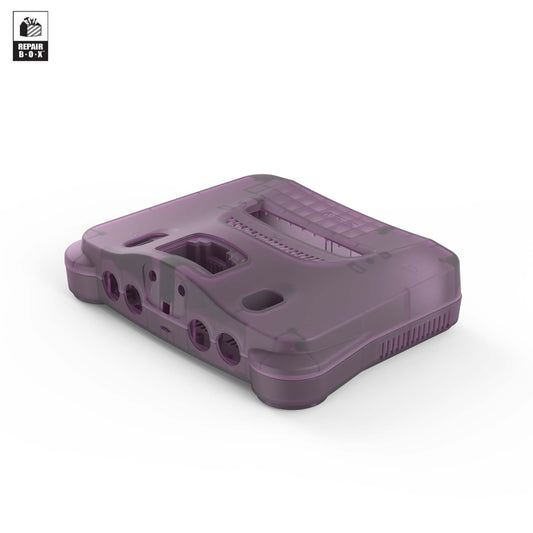 Hyperkin RepairBox カスタムカラー外装シェル パープル｜N64™本体用交換ケースキット｜レトロゲーム機の修理・カスタマイズに最適｜ネジ・イジェクトパーツ付きフルセット【全3色】