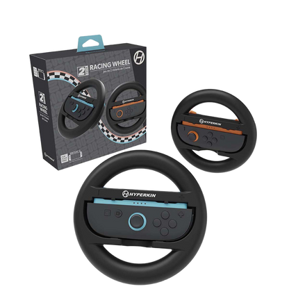 Hyperkin レーシングホイールセット（2個入り） Nintendo Switch 2 Joy-Con専用 アクセサリー ブラック｜操作性向上・ドリフト対応・レースゲーム向けハンドル型グリップ