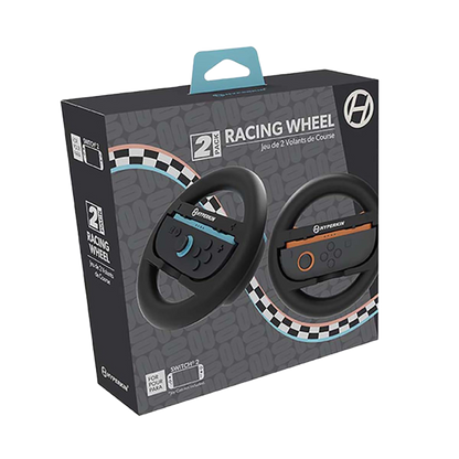Hyperkin レーシングホイールセット（2個入り） Nintendo Switch 2 Joy-Con専用 アクセサリー ブラック｜操作性向上・ドリフト対応・レースゲーム向けハンドル型グリップ