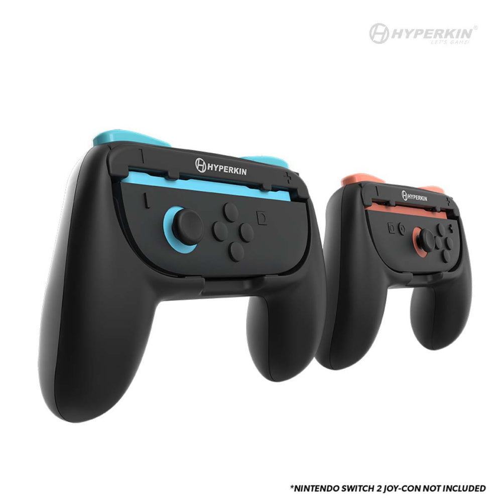 Hyperkin Proハンドルアタッチメント2個セット Nintendo Switch 2 Joy-Con専用 ブラック｜グリップ強化で快適操作＆長時間プレイに最適なアクセサリー