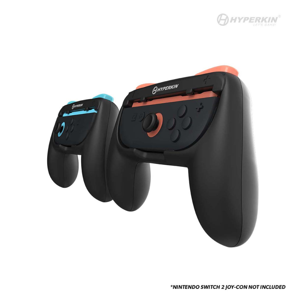 Hyperkin Proハンドルアタッチメント2個セット Nintendo Switch 2 Joy-Con専用 ブラック｜グリップ強化で快適操作＆長時間プレイに最適なアクセサリー