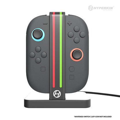 Hyperkin Power Spire Joy-Con 充電ドック Nintendo Switch 2 対応｜最大4台同時充電＆インジケーター搭載 スタイリッシュな縦型スタンド設計