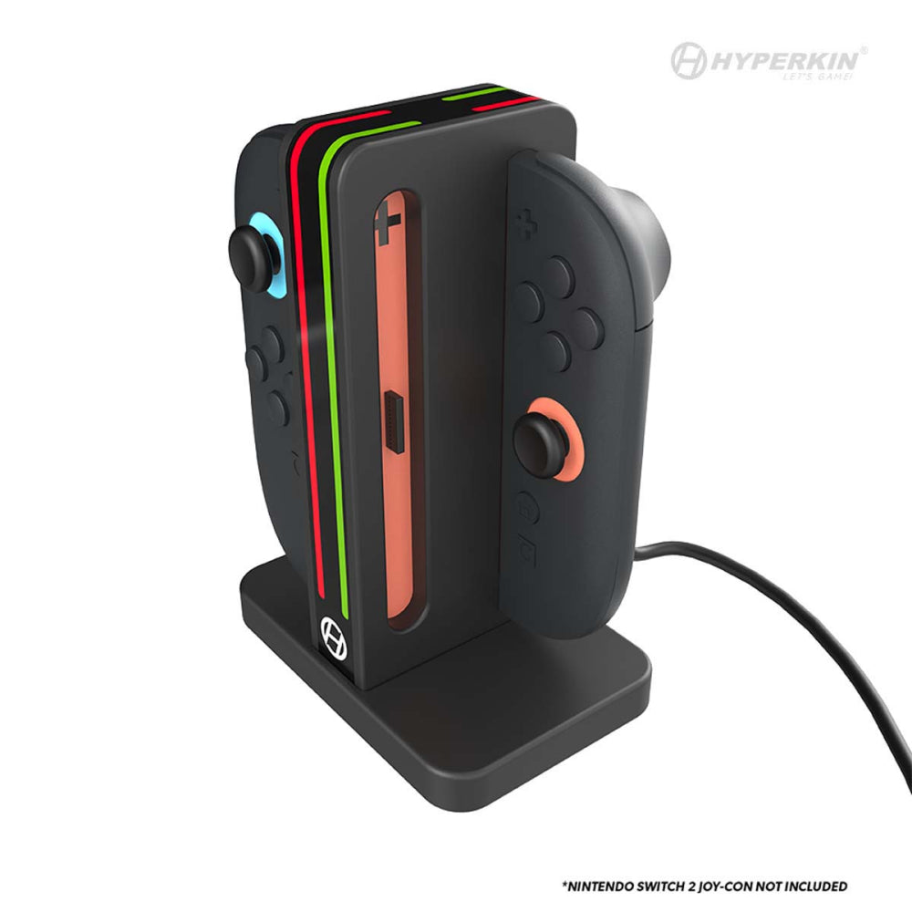 Hyperkin Power Spire Joy-Con 充電ドック Nintendo Switch 2 対応｜最大4台同時充電＆インジケーター搭載 スタイリッシュな縦型スタンド設計