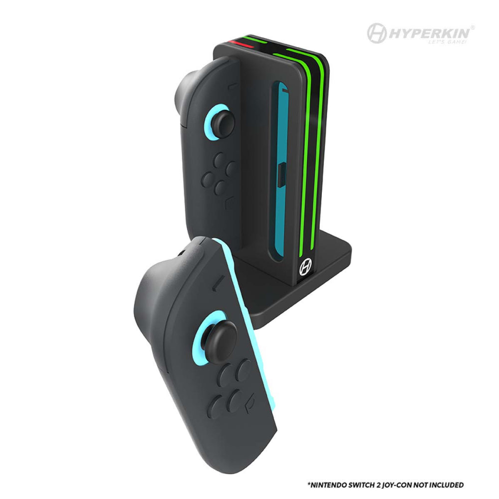 Hyperkin Power Spire Joy-Con 充電ドック Nintendo Switch 2 対応｜最大4台同時充電＆インジケーター搭載 スタイリッシュな縦型スタンド設計
