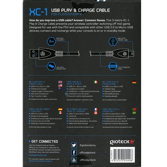 【PS4™用】USB PLAY & CHARGE CABLE