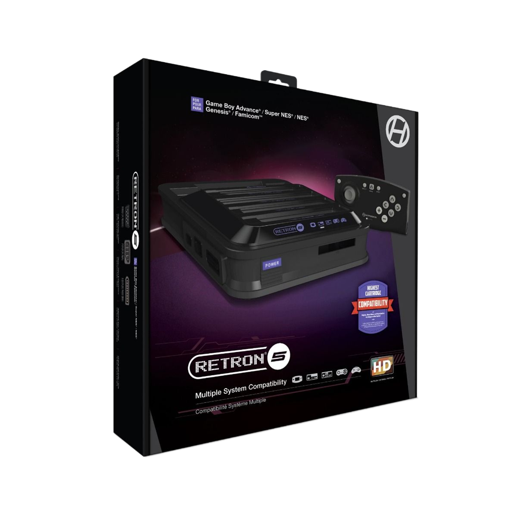 HYPERKIN RetroN 5 HDゲームコンソール　ブラック【9機種対応】｜HDMI出力対応・最大720p高画質｜セーブ機能・フィルター設定・Bluetoothコントローラー付